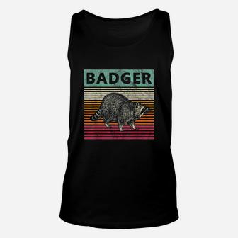 Retro Badger Vintage Wisconsin Unisex Tank Top | Seseable UK