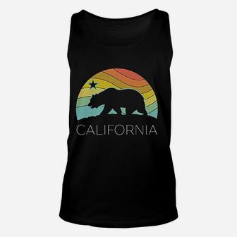 Retro California Bear Vintage Beach Cali Pride Surf 70s 80s Unisex Tank Top - Seseable