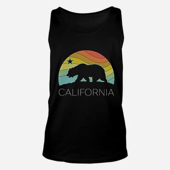 Retro California Bear Vintage Beach Cali Pride Surf 70s Unisex Tank Top - Seseable