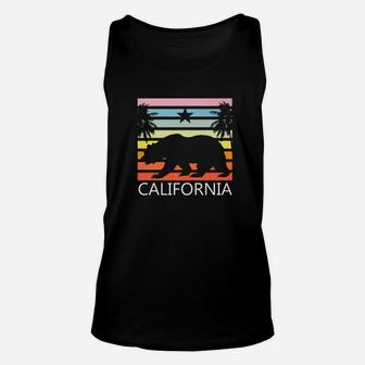Retro California Bear Vintage Beach Cali Pride Unisex Tank Top - Seseable
