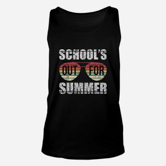 Retro Last Day Of School Schools Out For Summer Teacher Gift Unisex Tank Top - Seseable