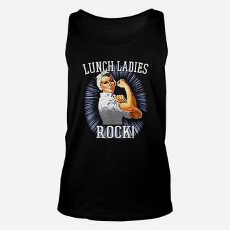 Retro Lunch Ladies Rock Cafeteria Worker Funny Lunch Lady Unisex Tank Top - Seseable