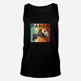 Retro Panda Vintage Panda Gift Unisex Tank Top - Seseable