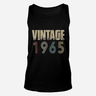 Retro Vintage 1965 Born In 1965 Birthday Gift Unisex Tank Top - Seseable