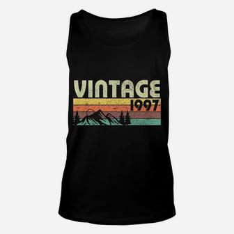 Retro Vintage 1997 Graphics 25th Birthday Gift 25 Years Old Unisex Tank Top - Seseable
