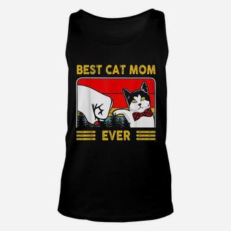 Retro Vintage Best Cat Mom Ever Mothers Day Gifts Unisex Tank Top - Seseable