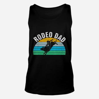Retro Vintage Rodeo Dad Funny Bull Rider Father's Day Gift T-shirt Unisex Tank Top - Seseable