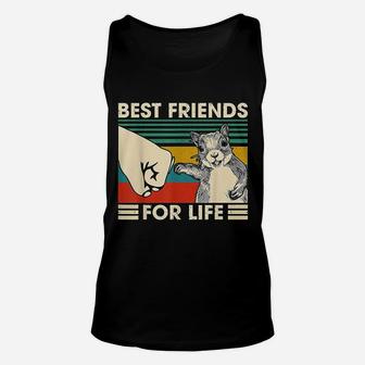 Retro Vintage Squirrel Best Friend For Life Fist Bump Unisex Tank Top - Seseable