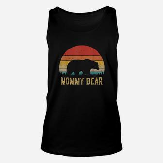 Retro Vintage Sunset Mommy Bear Good Gifts For Mom Unisex Tank Top - Seseable