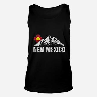 Retro Vintage Sunset Mountain New Mexico Unisex Tank Top - Seseable