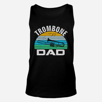 Retro Vintage Trombone Dad Funny Music Father's Day Gift T-shirt Unisex Tank Top | Seseable UK