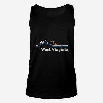 Retro West Virginia Vintage Sunrise Mountains Unisex Tank Top - Seseable