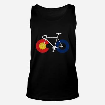 Ride Colorado Cycling Tshirt - Cycle Colorado - Bicycle Unisex Tank Top - Seseable