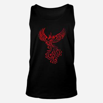 Rising From The Ashes Phoenix Tattoo Design Unisex Tank Top - Seseable