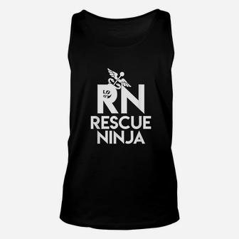 Rn Rescue Ninja Funny Registered Nurse Nursing Gift Unisex Tank Top - Seseable