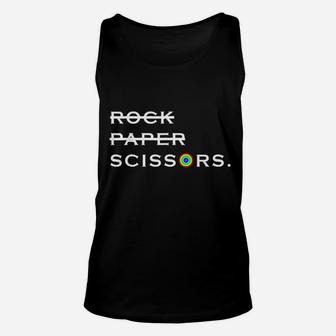 Rock Paper Scissors Lesbian Lgbt International Lesbian Day Unisex Tank Top - Seseable