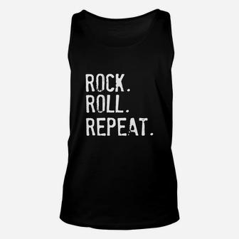 Rock Roll Repeat Unisex Tank Top - Seseable