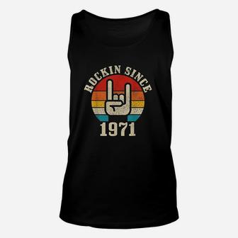 Rocking Since 1971 Vintage Rock Music Birthday Gift Unisex Tank Top | Seseable UK
