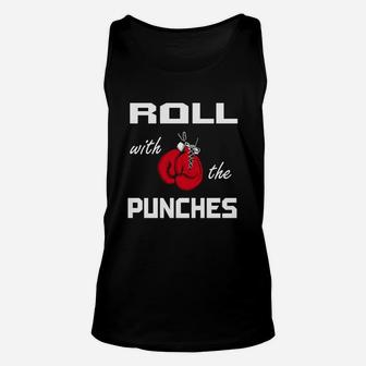 Roll With The Punches Boxing Gloves Unisex Tank Top - Seseable