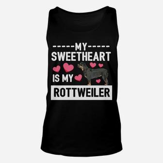 Rottweiler Valentines Boys Sweetheart Dog Lovers Unisex Tank Top - Seseable