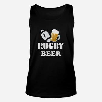Rugby Beer Unisex TankTop, Sportliches Unisex TankTop mit Ball & Bier Motiv - Seseable
