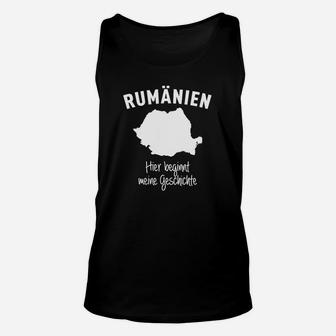 Rumänien Landkarte & Stolz Unisex TankTop - Meine Geschichte Beginnt - Seseable