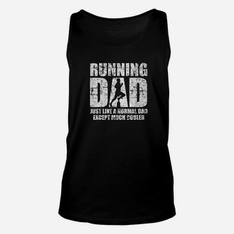 Running Dad Marathon Race Sport Daddy Distressed Shirt Unisex Tank Top - Seseable