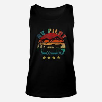 Rv Pilot Camping Funny Vintage Motorhome Travel Vacation Unisex Tank Top - Seseable