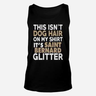 Saint Bernard Glitter Funny Dog Unisex Tank Top - Seseable
