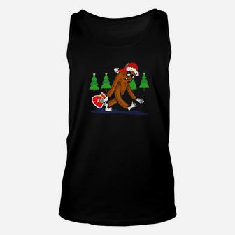 Santa Bigfoot Christmas Alabama Shirt Xmas Gift For Kids Unisex Tank Top - Seseable