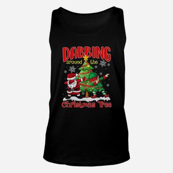 Santa Elf Dabbing Christmas Tree Kids Boys Men Xmas Gifts Unisex Tank Top - Seseable