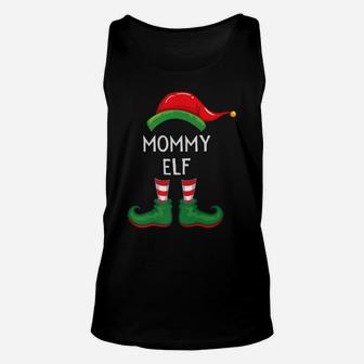 Santa Helper Mommy Elf Matching Christmas Elves Tees Unisex Tank Top - Seseable