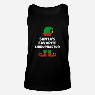 Santa's Favorite Chiropractor Christmas Gift Chiropractic Unisex Tank Top - Seseable