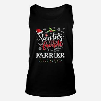 Santas Favorite Farrier Funny Christmas Xmas Gift Unisex Tank Top - Seseable
