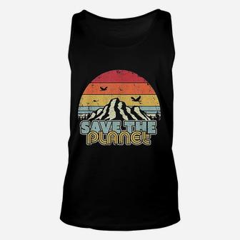Save The Planet Retro Style Climate Change Unisex Tank Top - Seseable
