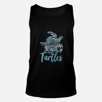 Save The Turtles Vintage Earth Day Unisex Tank Top - Seseable