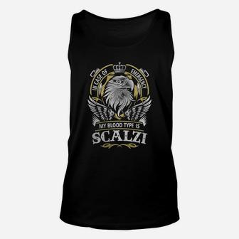 Scalzi In Case Of Emergency My Blood Type Is Scalzi -scalzi T Shirt Scalzi Hoodie Scalzi Family Scalzi Tee Scalzi Name Scalzi Lifestyle Scalzi Shirt Scalzi Names Unisex Tank Top - Seseable