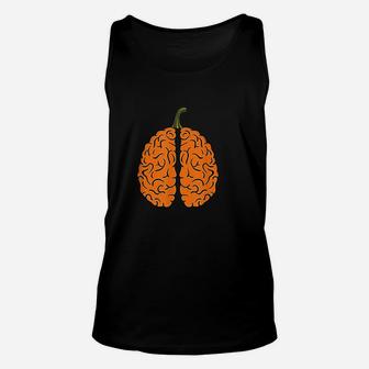 School Psychologist Halloween Pumpkin Brain Unisex Tank Top - Seseable