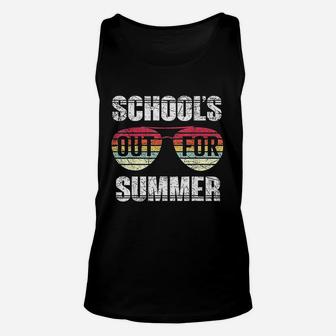 Schools Out For Summer Happy Last Day Of School Vintage Gift Unisex Tank Top - Seseable