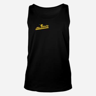 Schwarz Sportliches Herren Unisex TankTop mit Gelbem Logo - Seseable