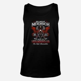 Schwarzes Biker Unisex TankTop Jahrgang 1985, Lustiger Spruch Motiv - Seseable