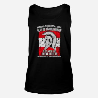 Schwarzes Herren-Unisex TankTop, Brüderlicher Beistand gegen Dämonen - Seseable