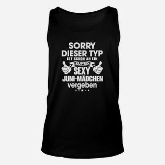 Schwarzes Herren Unisex TankTop für Vergebene, Sexy Freundin Motiv - Seseable