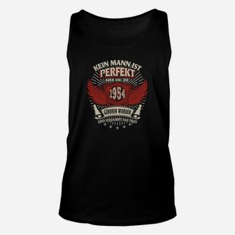 Schwarzes Herren Unisex TankTop Jahrgang 1954, Fast Perfekt Aufdruck - Seseable