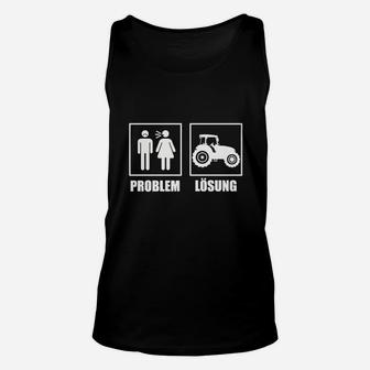 Schwarzes Herren-Unisex TankTop Problem/Lösung, Offroad Fahrzeug Design - Seseable