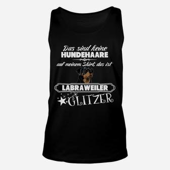 Schwarzes Labraweiler Glitzer Hundehaar Unisex TankTop, Lustiges Hunde Design - Seseable