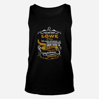 Schwarzes Löwe Sternzeichen Unisex TankTop, Motiv mit Sprüchen - Seseable