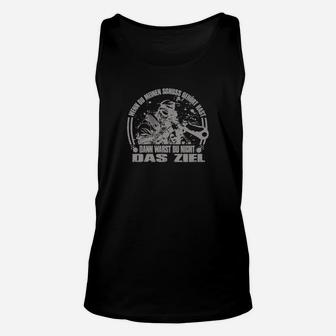 Schwarzes Motorrad Unisex TankTop Bleib ruhig und fahre weiter, Biker Spruch Tee - Seseable