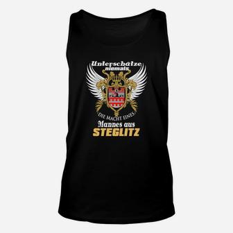 Schwarzes Steglitz Unisex TankTop mit Adler-Spruch Design, Stolzes Motiv - Seseable