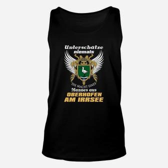 Schwarzes Unisex TankTop Adler Motiv, Oberhofen am Irrsee Kraft Spruch - Seseable